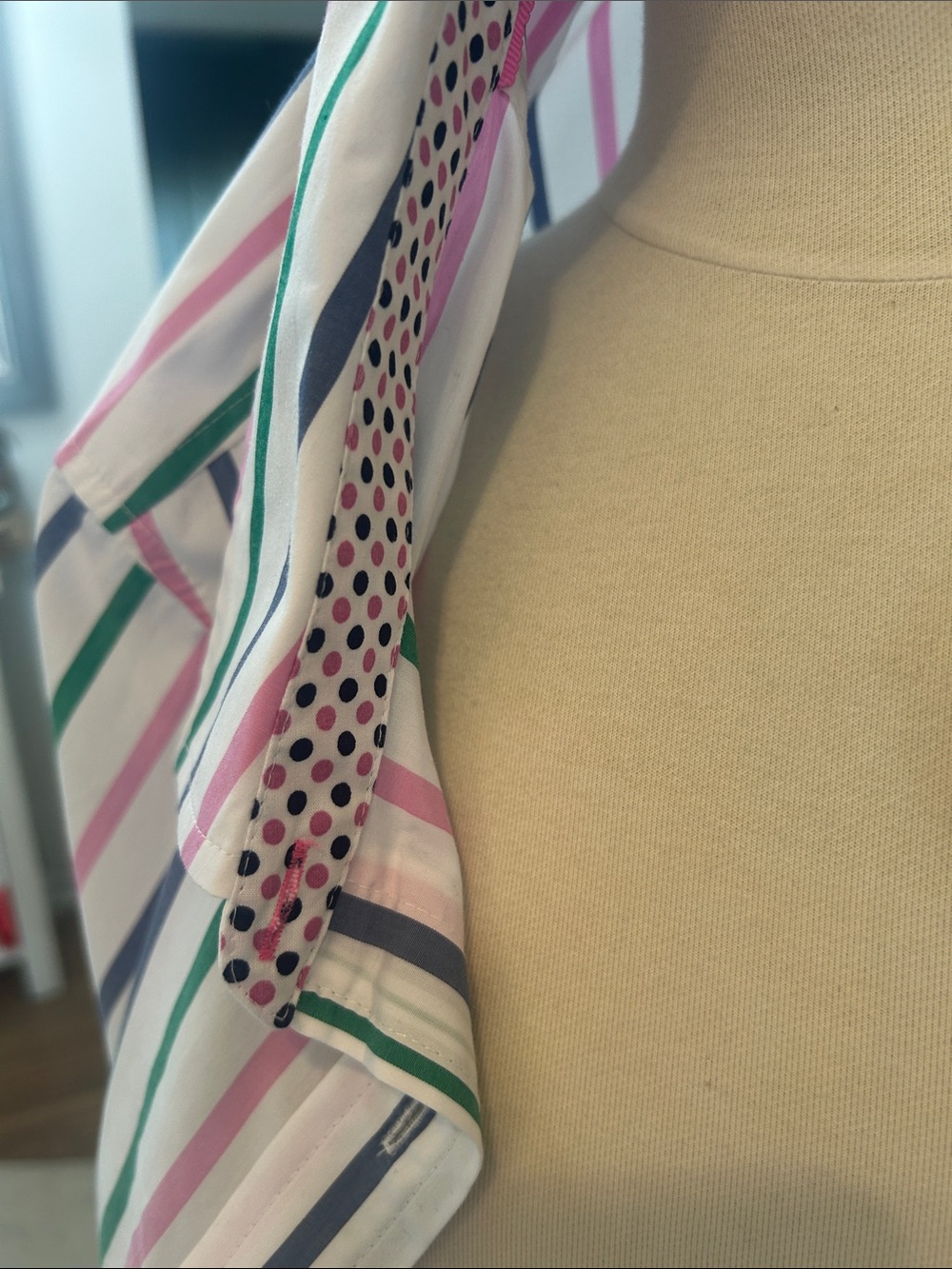 NWT TALBOTS SZ 2X Multicolor Striped Button down shirt - Picture 5 of 9